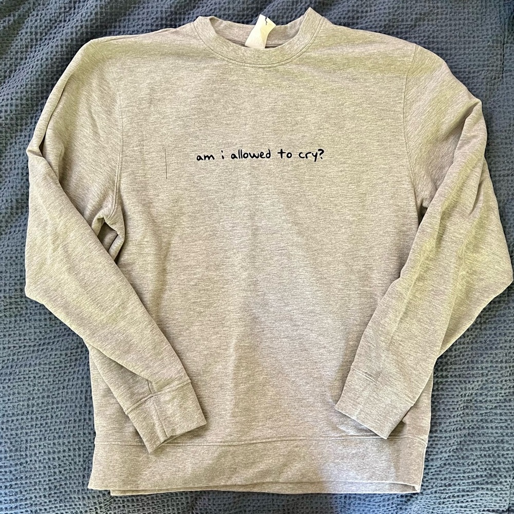 Homemade Taylor Swift lyric sweatshirt with error
